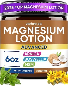 Magnesium Lotion with Arnica, MSM & Boswellia Safe for Kids 6 fl oz
