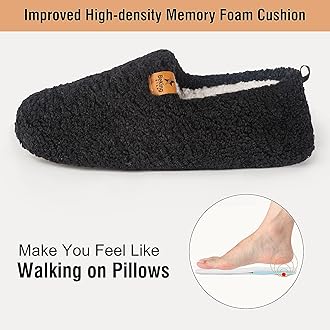 Women Cozy Faux Curly Fur House Memory foam Slippers Ladies Fuzzy Closed Back Indoor Bedroom Shoes