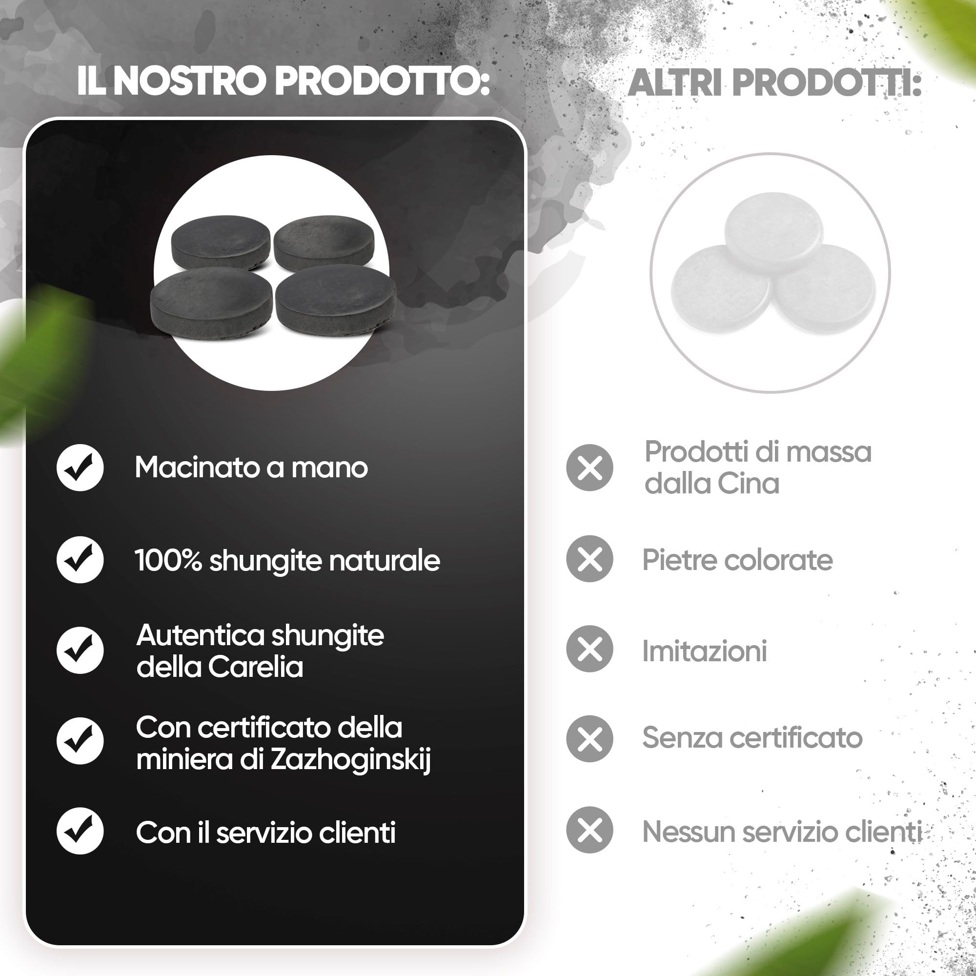PURAJA Adesivo di shungite | Blocco EMF per telefoni cellulari, smartphone, tablet e laptop | Adesivo di shungite con certificato originale dalla Carelia
