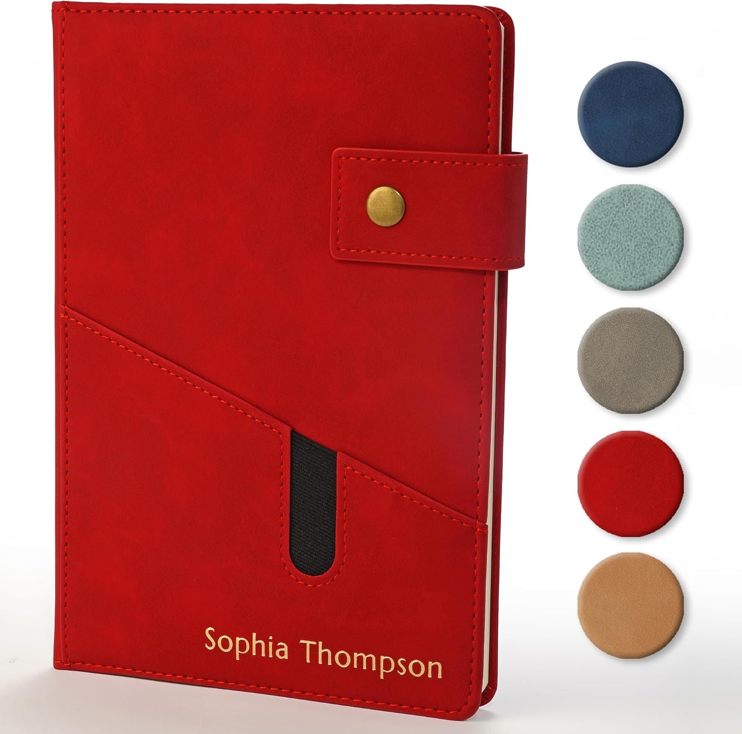 Promot Personalized Notebook A5 Lined Leather Bound Journal for Writing Women Men
