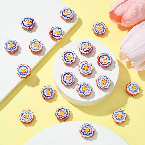 Miniatura 9 de LiQunSweet 100 cuentas de arcilla polimérica de colores surtidos hechas a mano con forma de mariposa animal para aretes, gargantilla, pulsera,