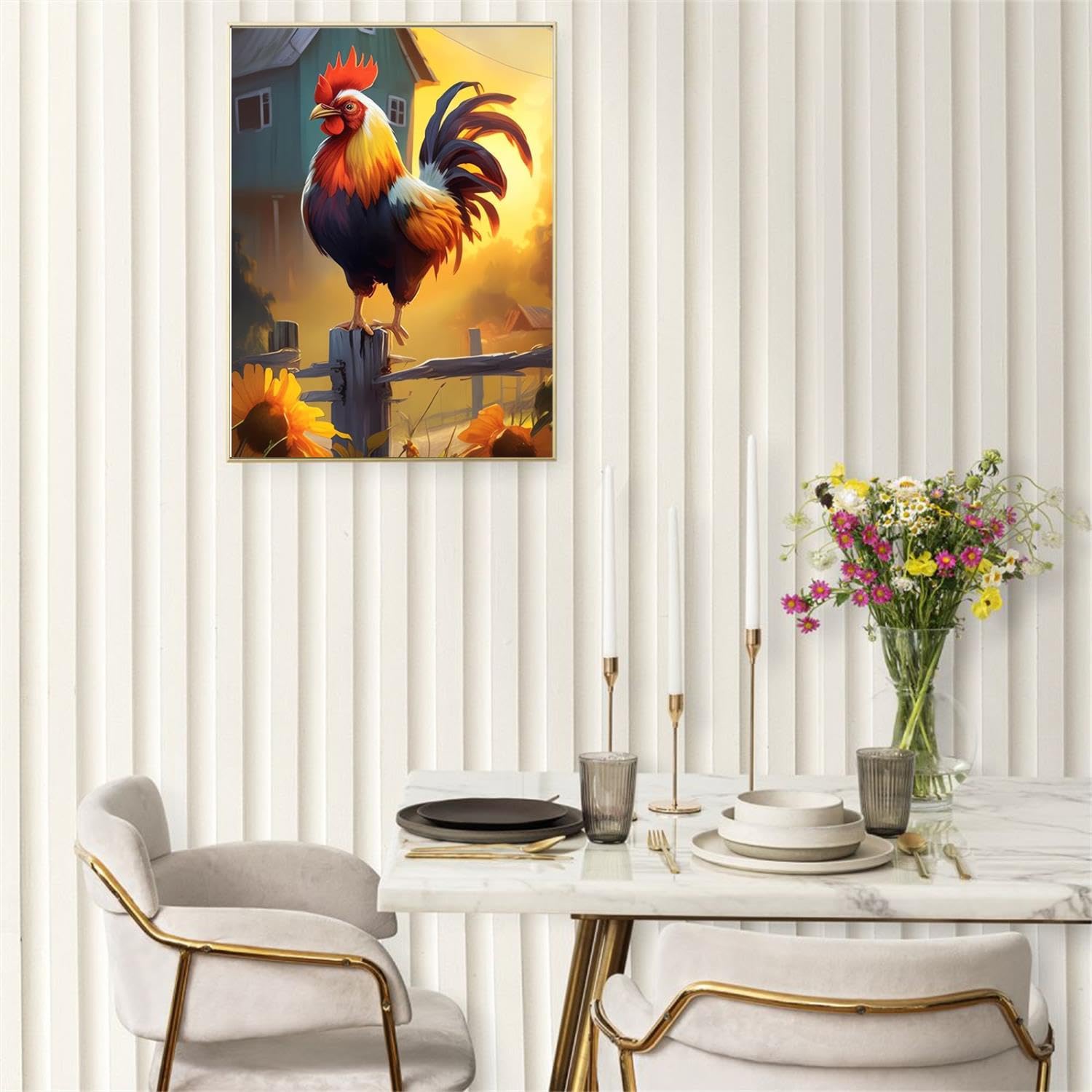 Sanjee 5D Special Shape Diamond Art Kits for Beginners, Chicken Diamond Painting