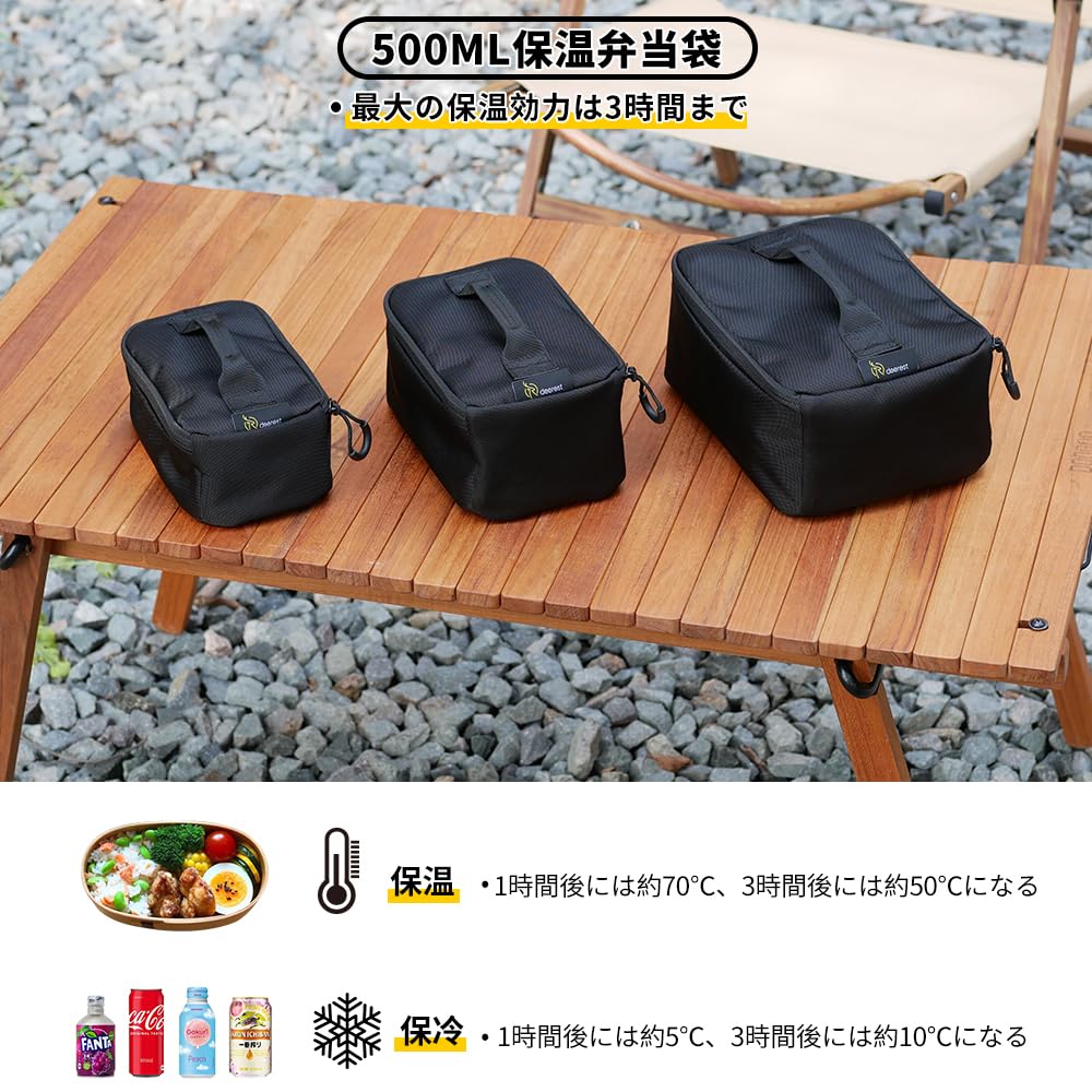 Amazon.co.jp: deerestランチバッグ保温弁当箱500mlトートバッグ弁当袋