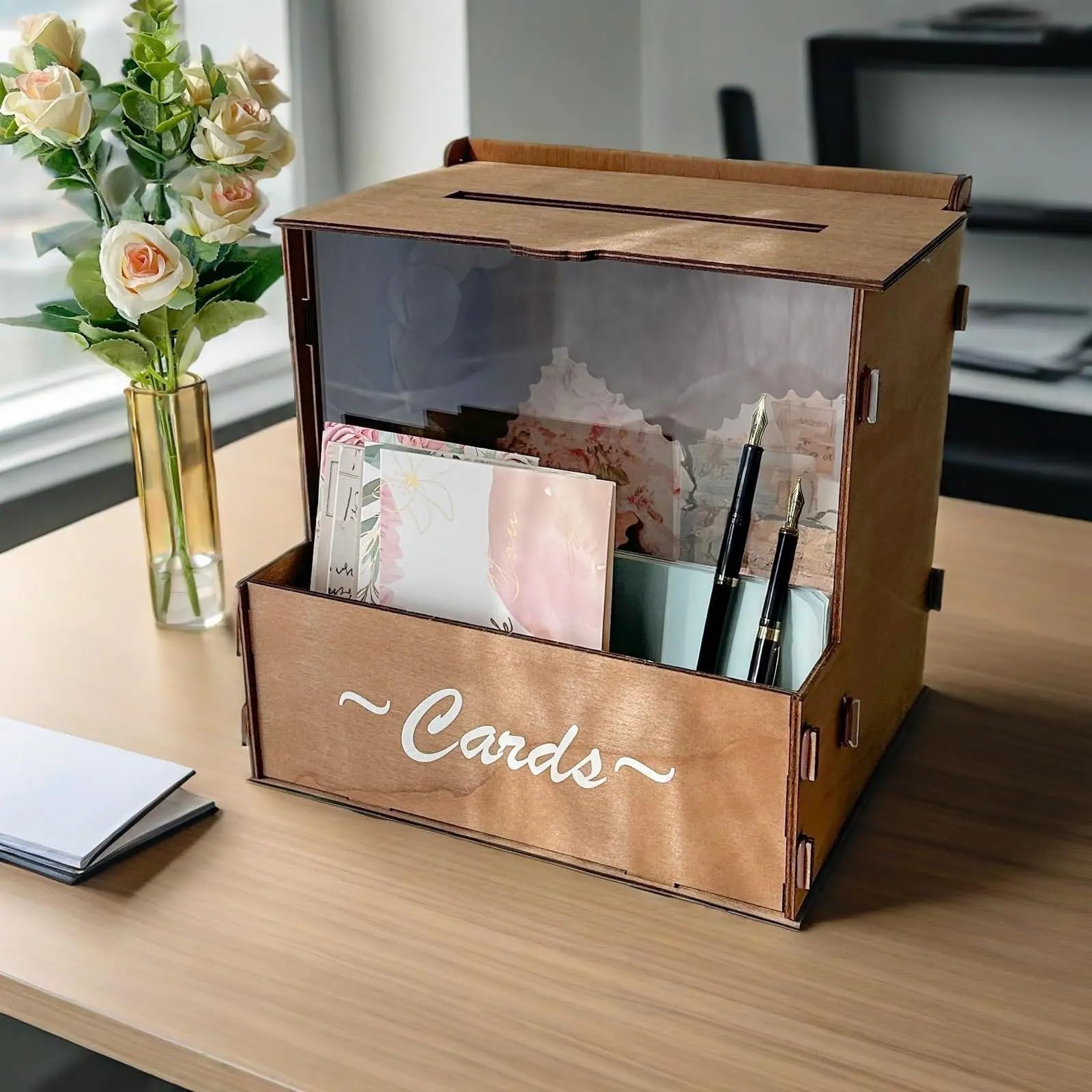 Hochzeitskartenbox Holz Hochzeitskartenbox mit Blumenkasten für Empfang Hochzeitsdeko Muttertag