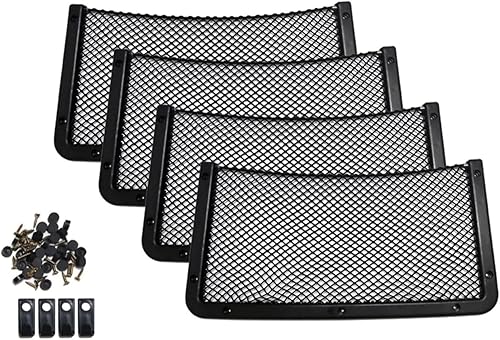 Miniatura 9 de Bolsa de red para automóvil de varios tamaños, organizador de bolsillo de almacenamiento, soporte de red para maletero de malla, compatible con Opel