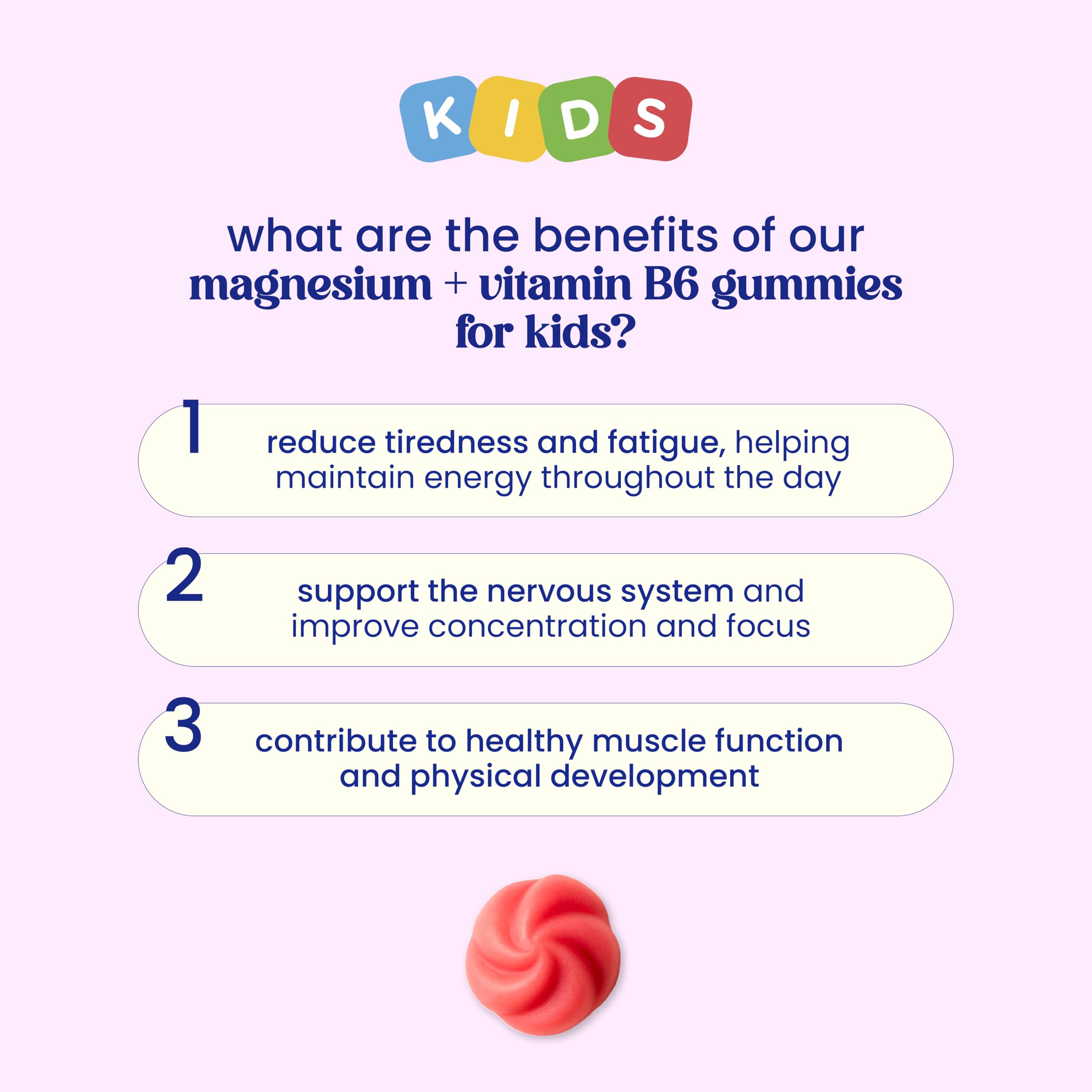 Jelly Pills Kids Gummies 810 Mg Magnesium Citrate And Vitamin B6 Kids - 70 Vegan Berry Flavor Gummies - No Added Sugars - Reduces Fatigue And Tiredness - 90mg Magnesium - View #12