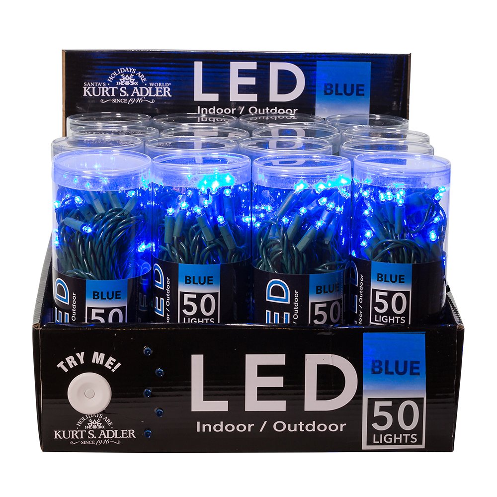 Câbles LED bleu 5mm Kurt Adler 50L vert pour transformer vos fêtes en souvenirs magiques