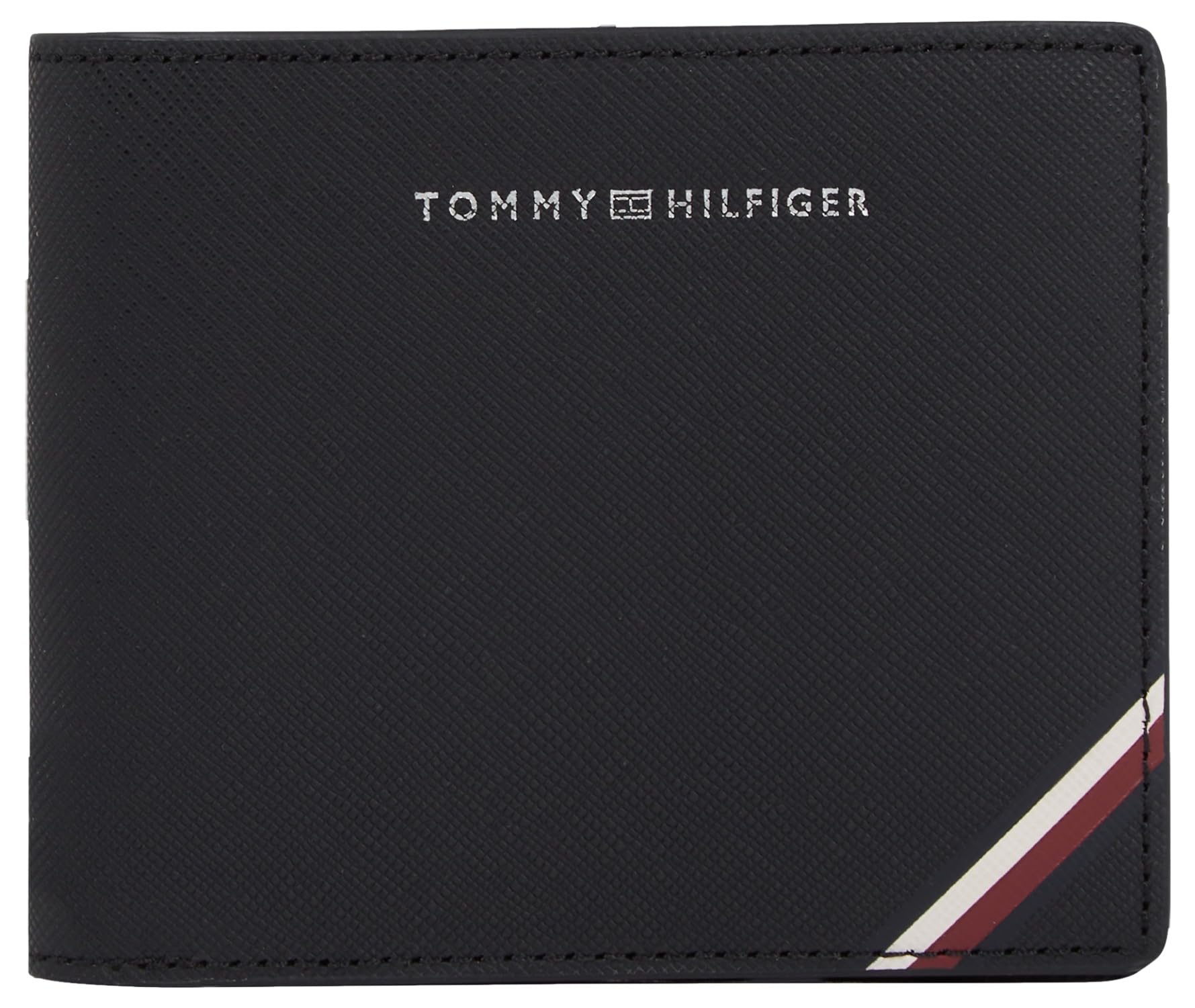 Tommy HilfigerMen Leather Wallet Central Cc, Multicolor (Black), One Size