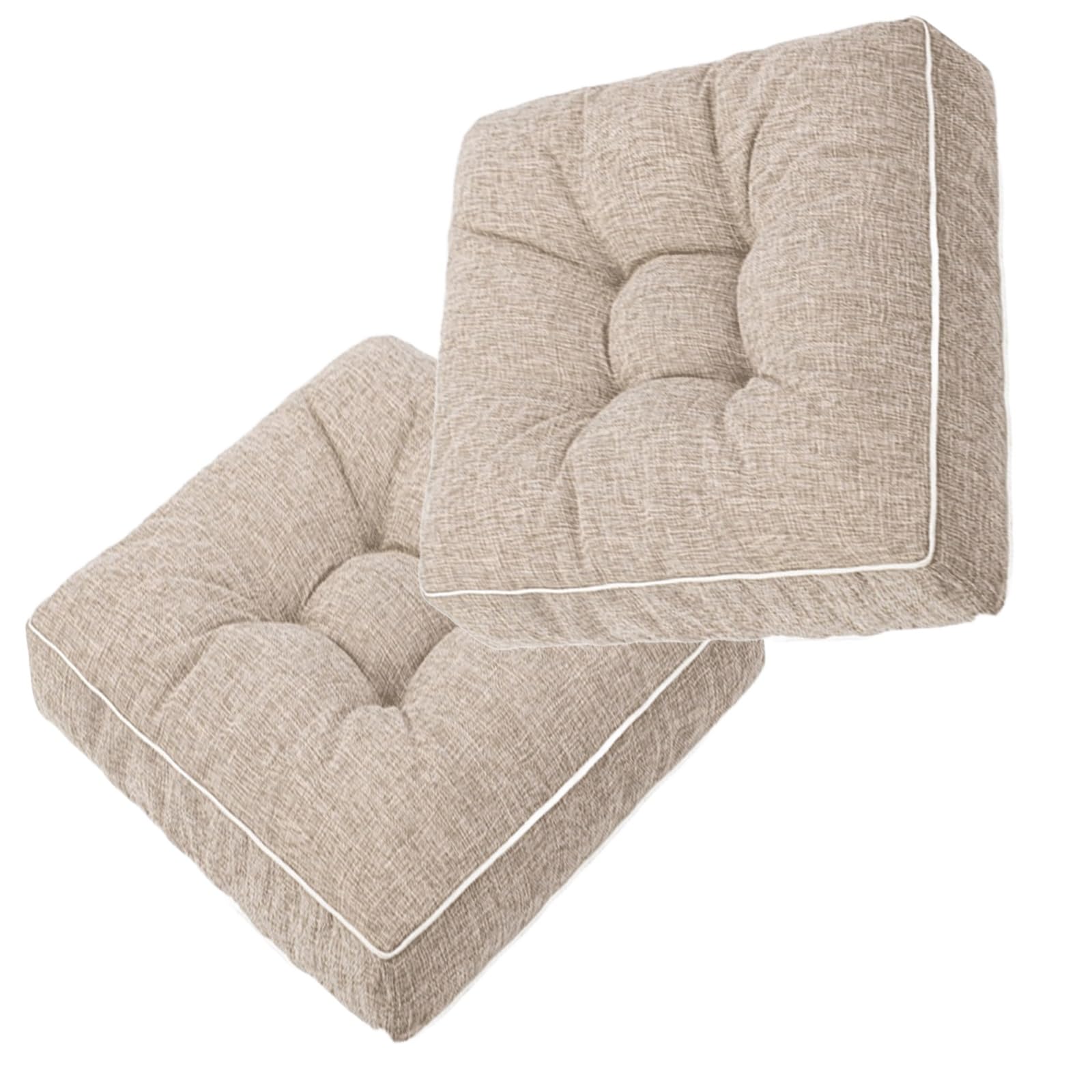 uyeoco Cojines para Sillas de Jardin, 50x50cm/45x45cm/40x40cm Cojín Asiento Comedor, for Decorativo Cocina Oficina Exterior terraza(D6,2PCS_50X50CM)