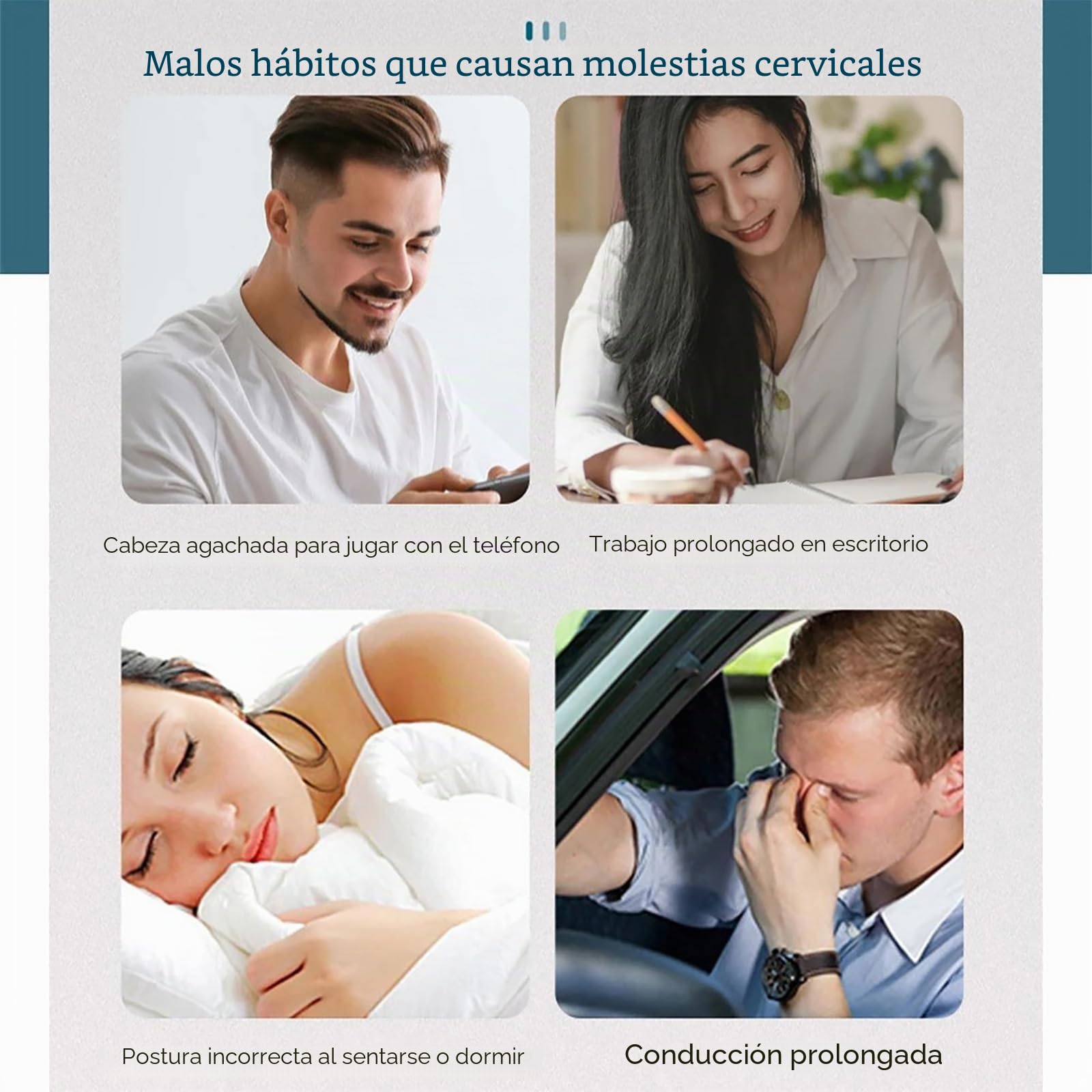 NEWFUN Traccion Cervical, Dispositivo de Tracción Cervical, Elimina la Tensión en el Cuello, Estabiliza y Alivia la Presión Sobre la Columna Cervical, Apto para Hombres y Mujeres