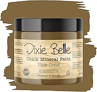 Vista 344 de Dixie Belle Paint Company - Pintura con acabado de tiza para muebles, color blanco lino (Drop Cloth), 8 fl oz, pintura mineral color blanco lino mate