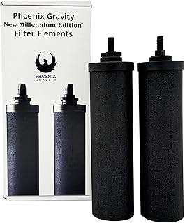 Berkey - Phoenix Gravity New Millennium Edition Filter Elements -NSF 42/372- NMCL Endorsed Replacement in Lieu of Black Berkey Elements BB9-2 Set of 2