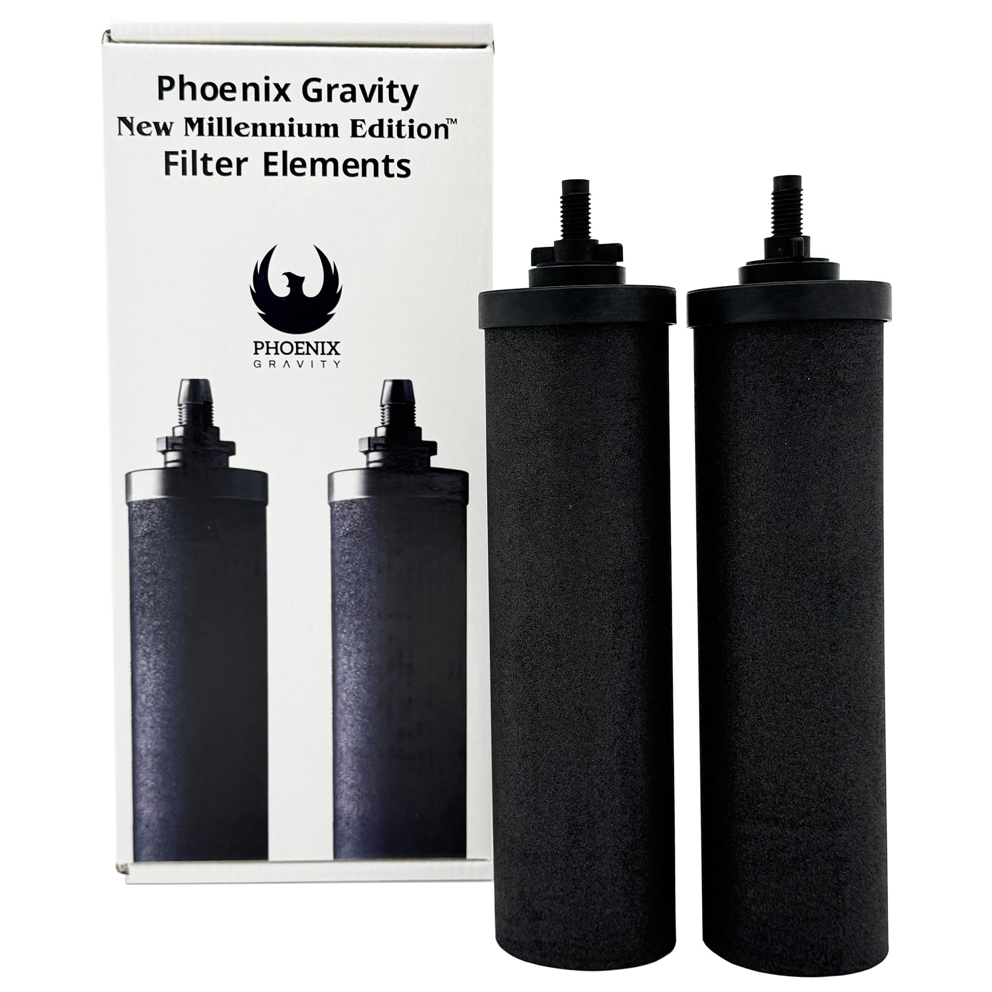 Berkey - Phoenix Gravity New Millennium Edition Water Filter Elements (Set of 2) - NMCL Endorsed Replacement in Lieu of Black Berkey Elements BB9-2