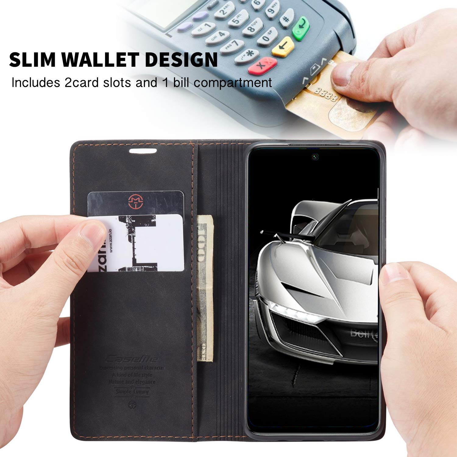 Chocoyi Cover in pelle per Xiaomi Redmi Note 9S/Note 9 Pro
