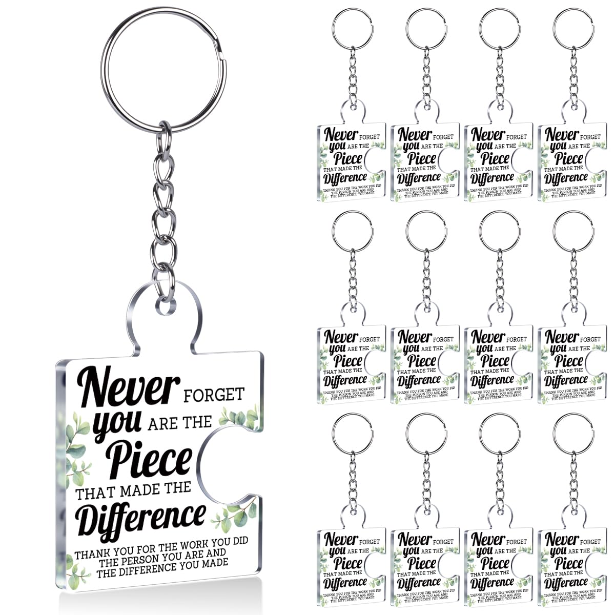 Team Appreciation Gifts Bulk Thank You Keychains for Coworkers