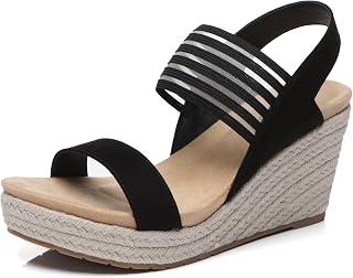 Women's Wedge Sandals Ankle Strap Open Toe Espadrille Platform Sandals