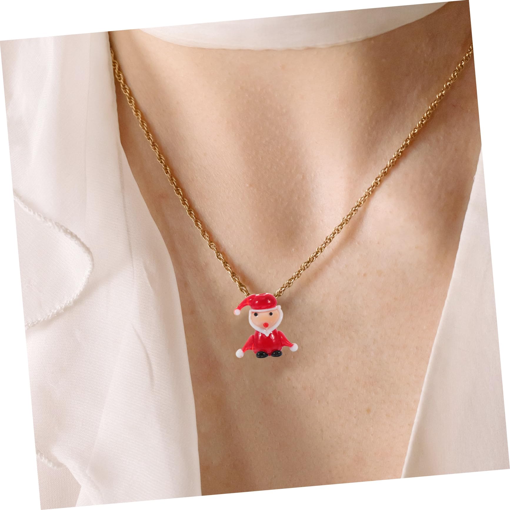 ABOOFAN 2 Set Di Perline Di Natale Perline Di Per Ciondolo Decorativo Appeso Colorate Per Bracciale Collana 15 Pezzi * 2