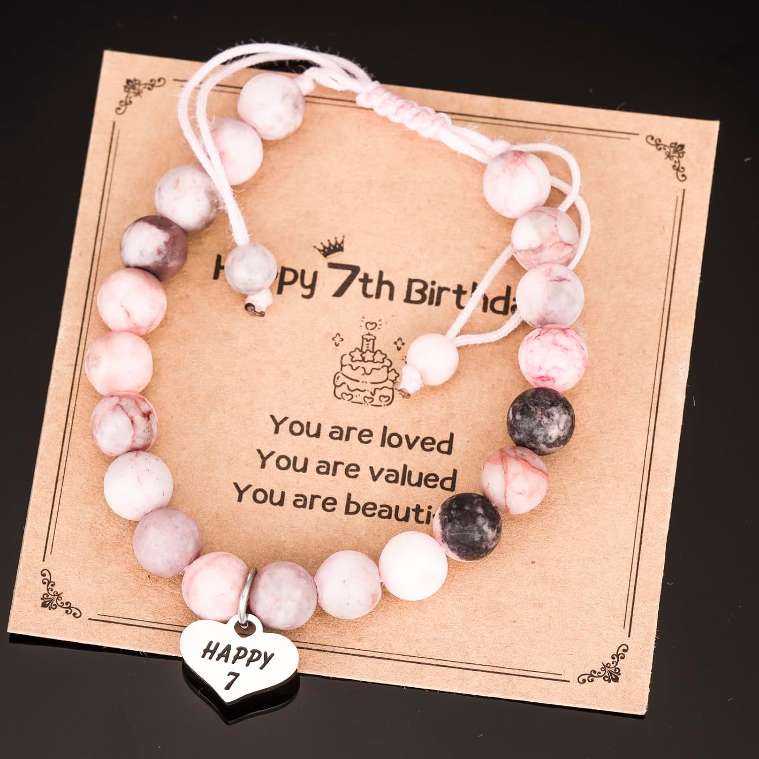 Birthday Gifts for 7 Year Old Bracelet Yo 7yr Y Old Bday Best Valentine Present for 7 Year Old Bracelets - Image 2