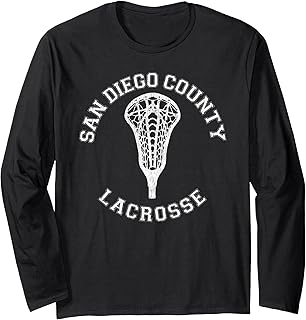 San Diego County Lacrosse Girls Lax Retro Distressed Long Sleeve T-Shirt
