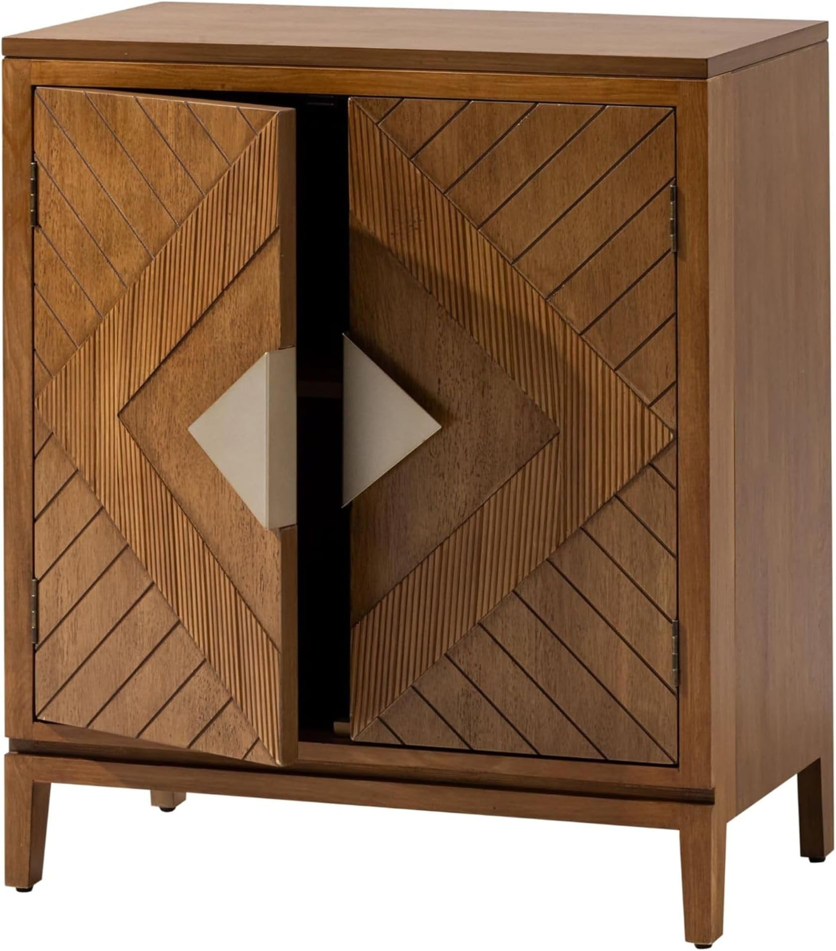 Farmhouse Storage Cabinet Accent Sideboard Wood Buffet Cabinet with 2-Door fo...