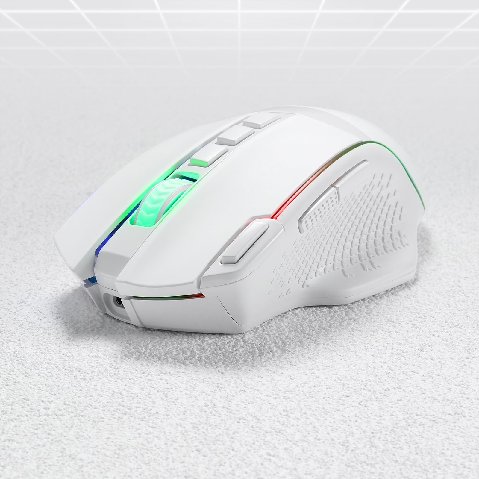 Redragon M991 Ratón Gaming Inalámbrico 19000 dpi Botón Disparo Rápido | 9 Teclas Macro 45 Horas Batería Continua RGB Retroiluminación Compatible PC Mac Portátil