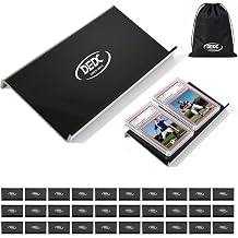 DEDC 30 Pack Modular Acrylic Graded Card Display Risers Black Trading Card Stands for Vendor Showcase and Sorting Tray