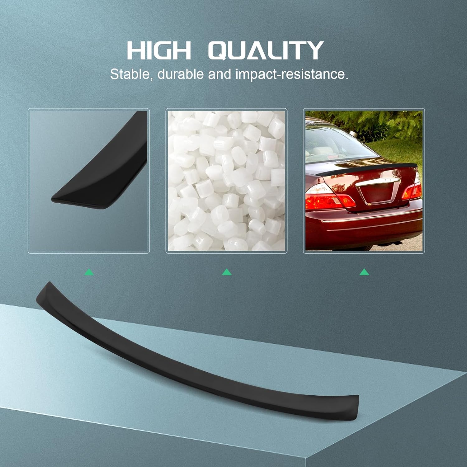 SCITOO ABS Spoiler Wing Lip Style 1PC Matte Black Rear Trunk Spoiler Wing
