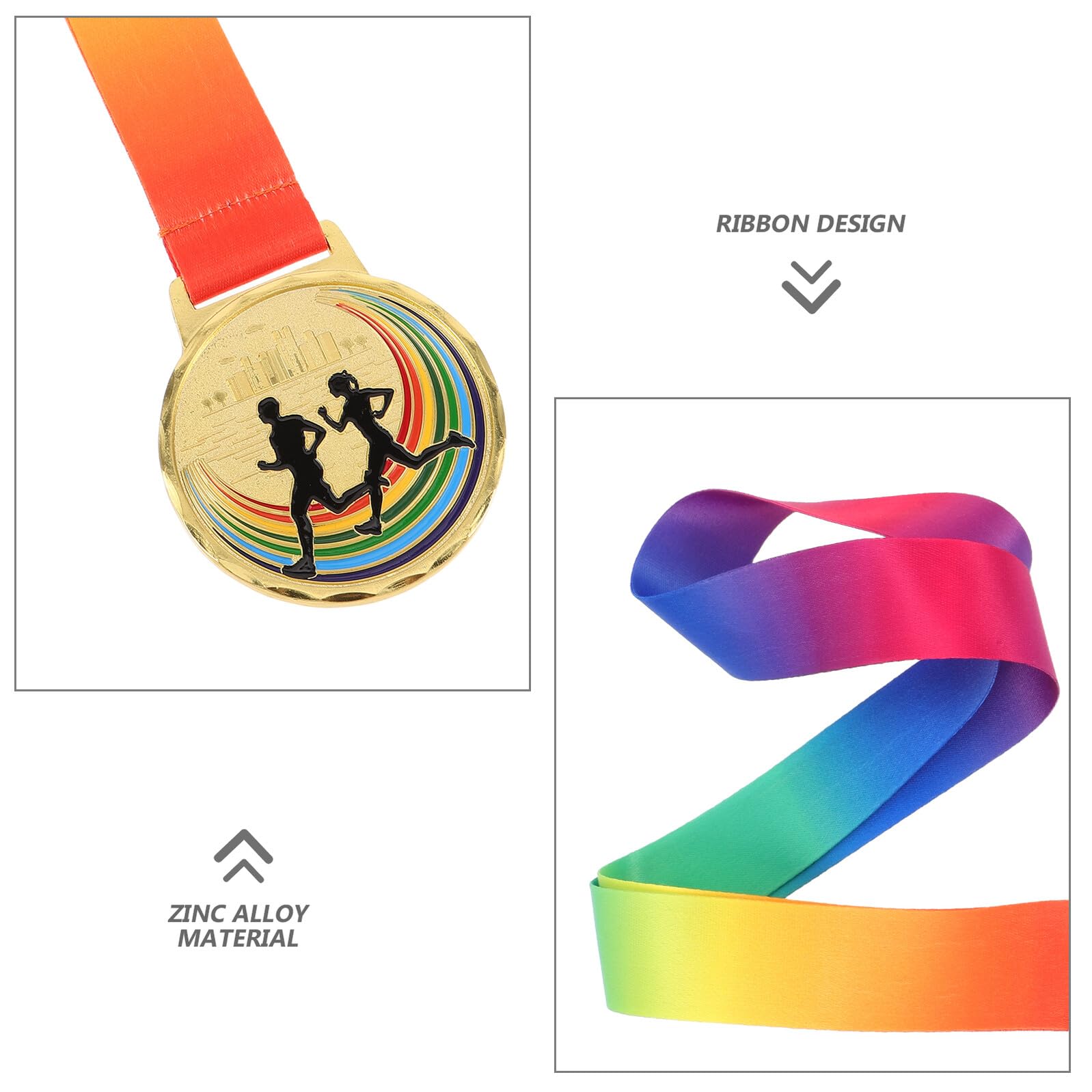 SMASOLO Medalla de Atletismo y Running de Aleación Cinta para Premio en Maratón y Eventos Deportivos al Aire Libre Reconocimiento para Adultos y Corredores en Pista — view 3