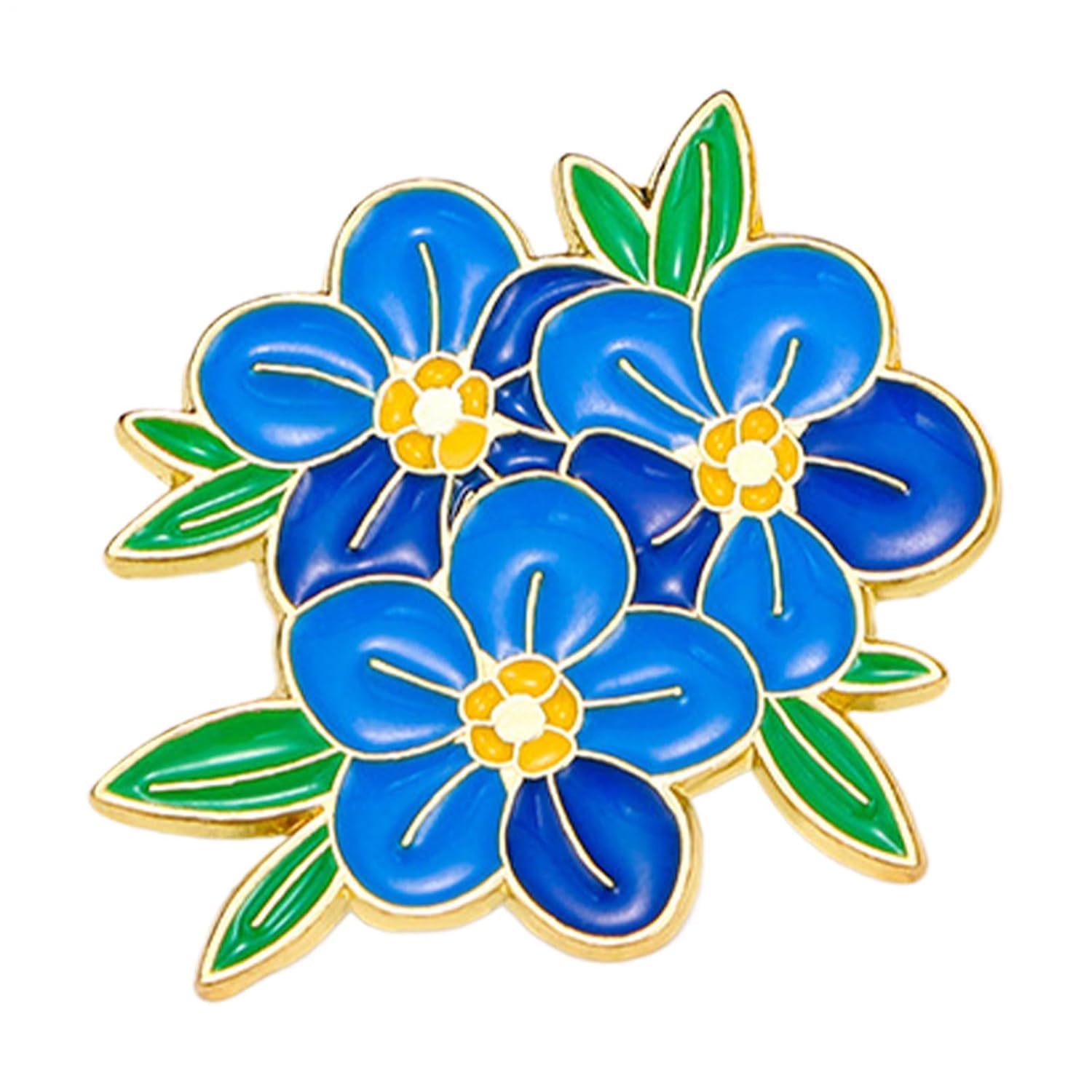 Blue Enamel Forget-Me-Not Pin, Alzheimer's Awareness Brooch, Dementia Remembrance Badge, Floral Memorial Pin, Zinc Alloy Lapel Accessory for Caregivers-image-9