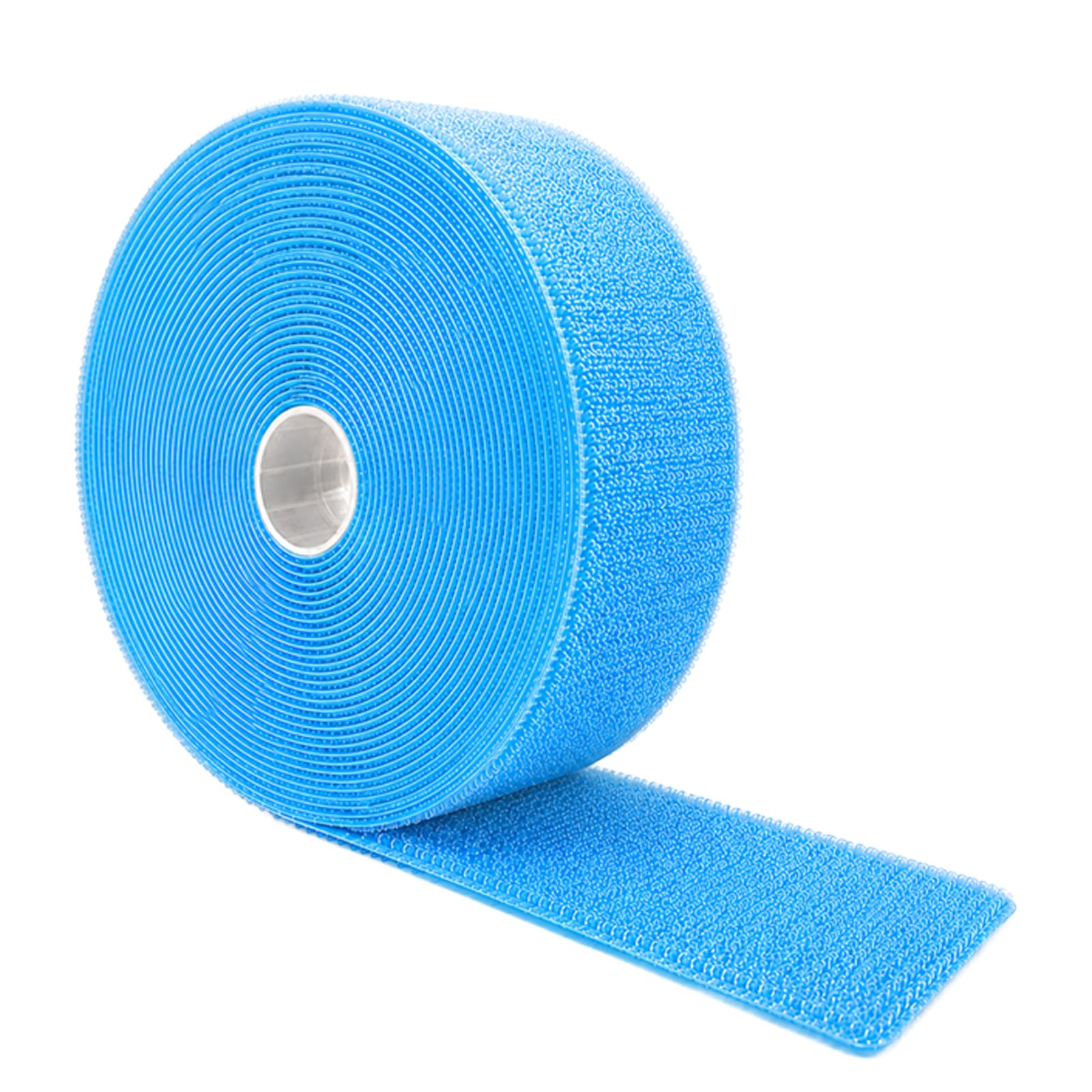 Hook and Loop Fastening Strap, 16ft Adjustable Orthopedic Brace Strap Roll for Prosthetic Support and Repair, Blue (1.5″Wide)