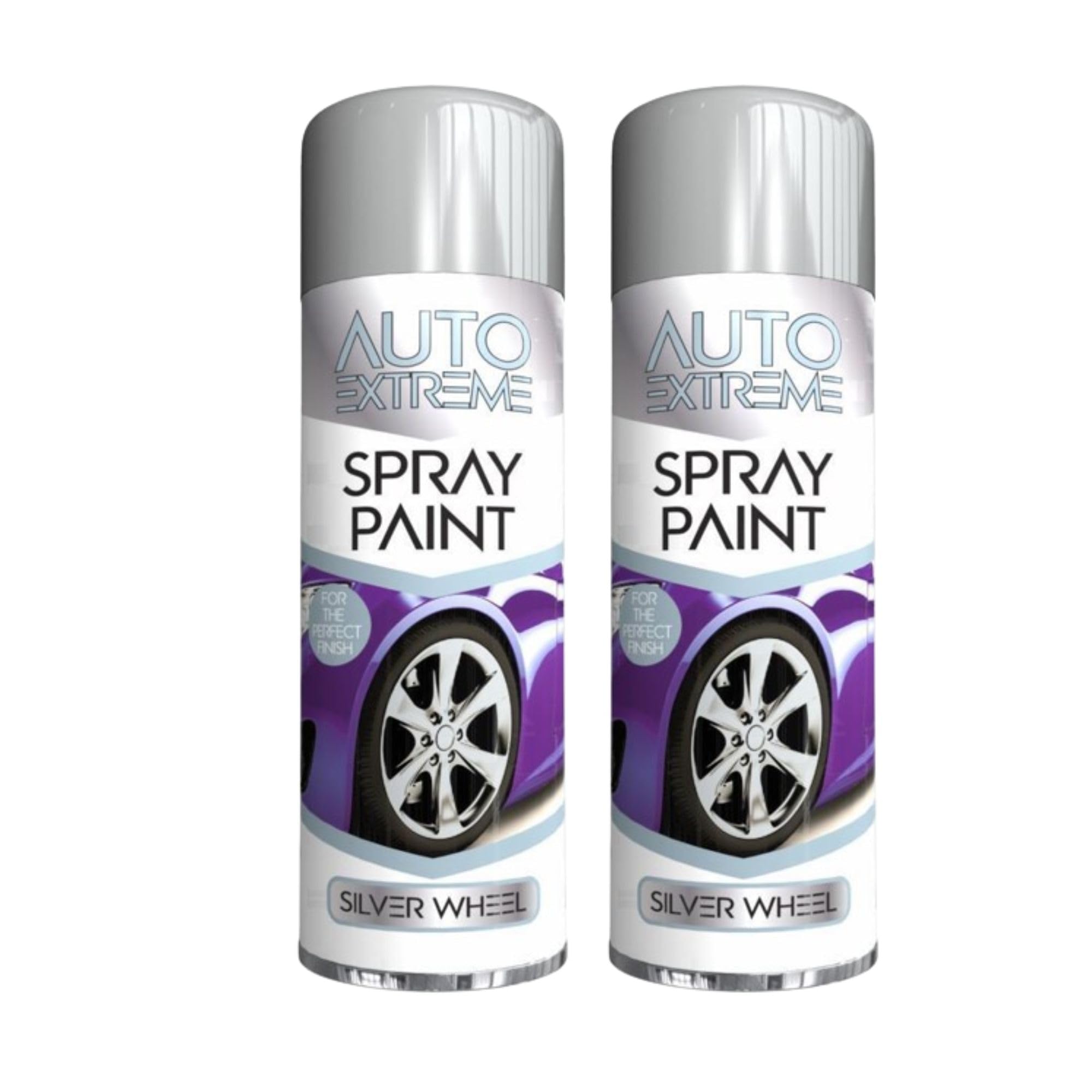 Ysamax 2Pcs All Purpose Auto-Extreme Spray Paint, Boast A Stunning Appearance, Long-Lasting Durability, Effortless Excellence, Silver Wheel, 250 Ml (2Pcs)