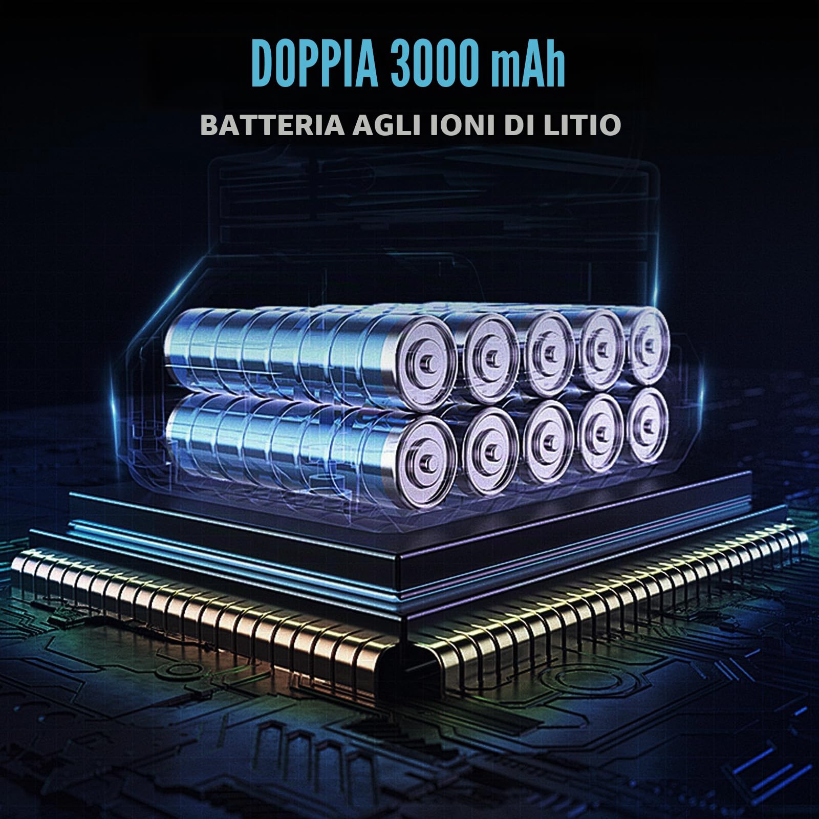Yofidra Avvitatore A Batteria, Avvitatore Elettrico 21 V Mandrino da 13 mm, 2 Velocità, Set con 2 Batterie da 3,0 Ah, 25 + 3 livelli di Coppia, Trapano a Percussione Max 80 N.m, Luce a LED