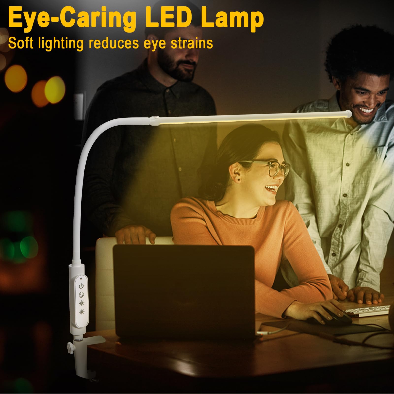 CGBE 60cm Lampada da Tavolo per Unghie LED 18W per Onicotecnico | 360° Flessibile Lampada da Scrivania, Tocca Controllo, 3 Modalità 5 Luminosità Dimmerabile per Manicure Lettura Studio Lavoro