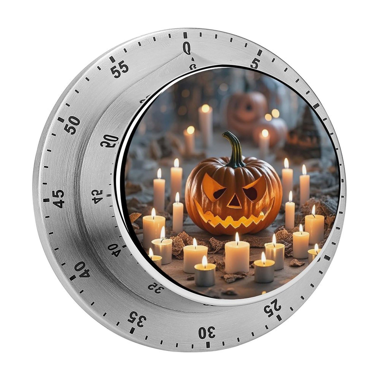 Strange PumpkinPrinted Waterproof Christmas Timer with Loud Alarm Outdoor Timer for Cooking Exercise Baking