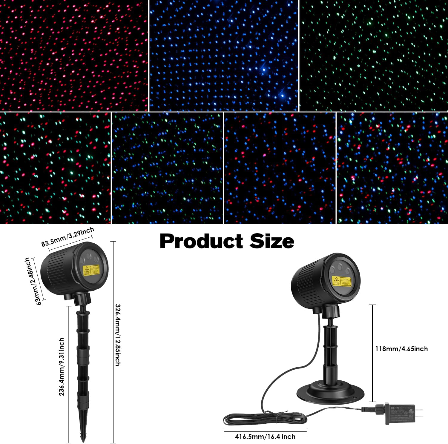 Halloween Laser Lights Outdoor, 3 Color RGB Laser Christmas Projector Lights Outdoor, Waterproof Holiday Laser Light Projector Outdoor Indoor for Home Yard Garden Decoration