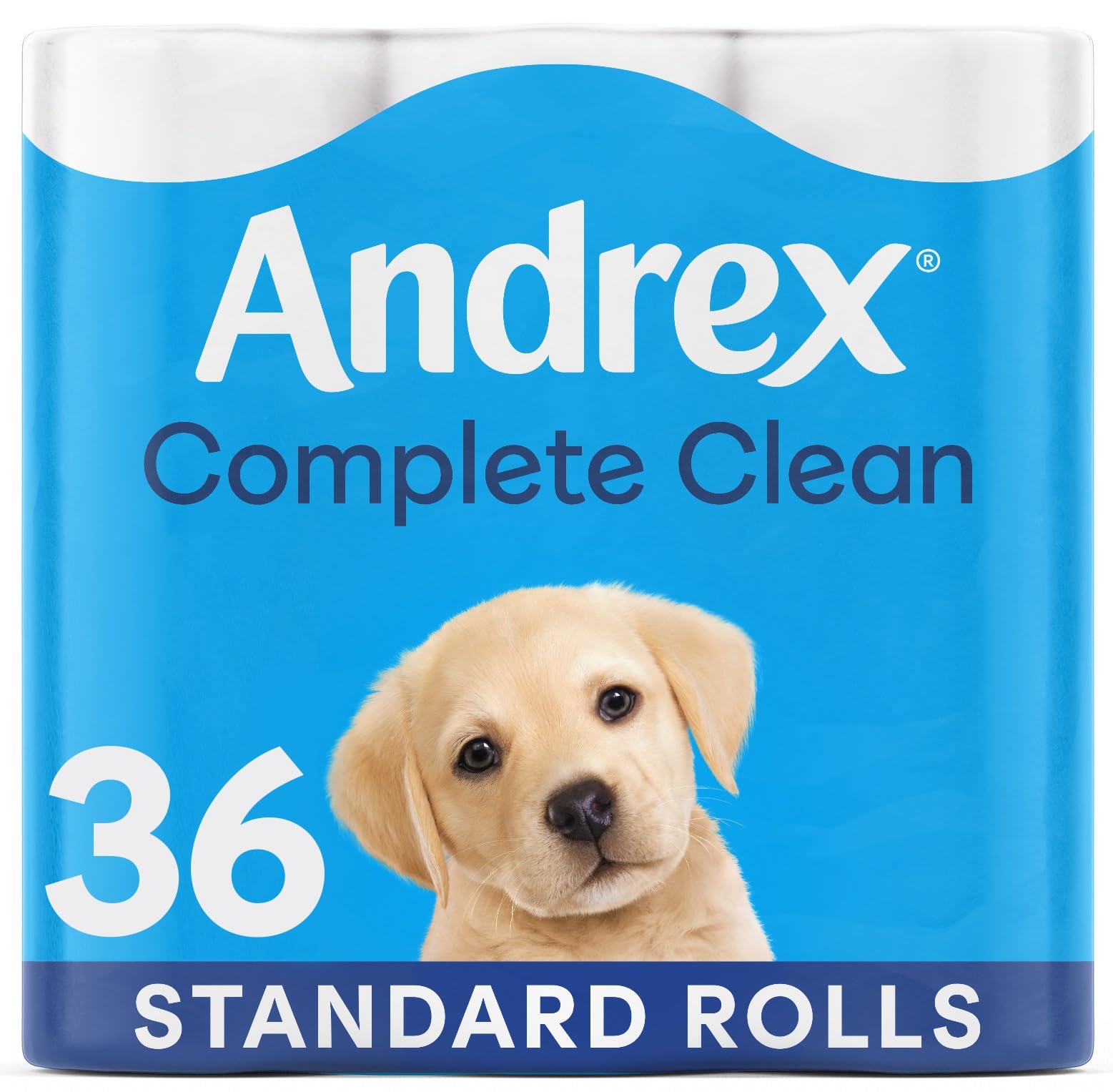 AndrexComplete Clean Toilet Roll 36 Rolls (Previously Andrex Classic Clean Toilet Tissue) Unbeatable Toilet Paper with Unique 3D Wave, FSC Certified