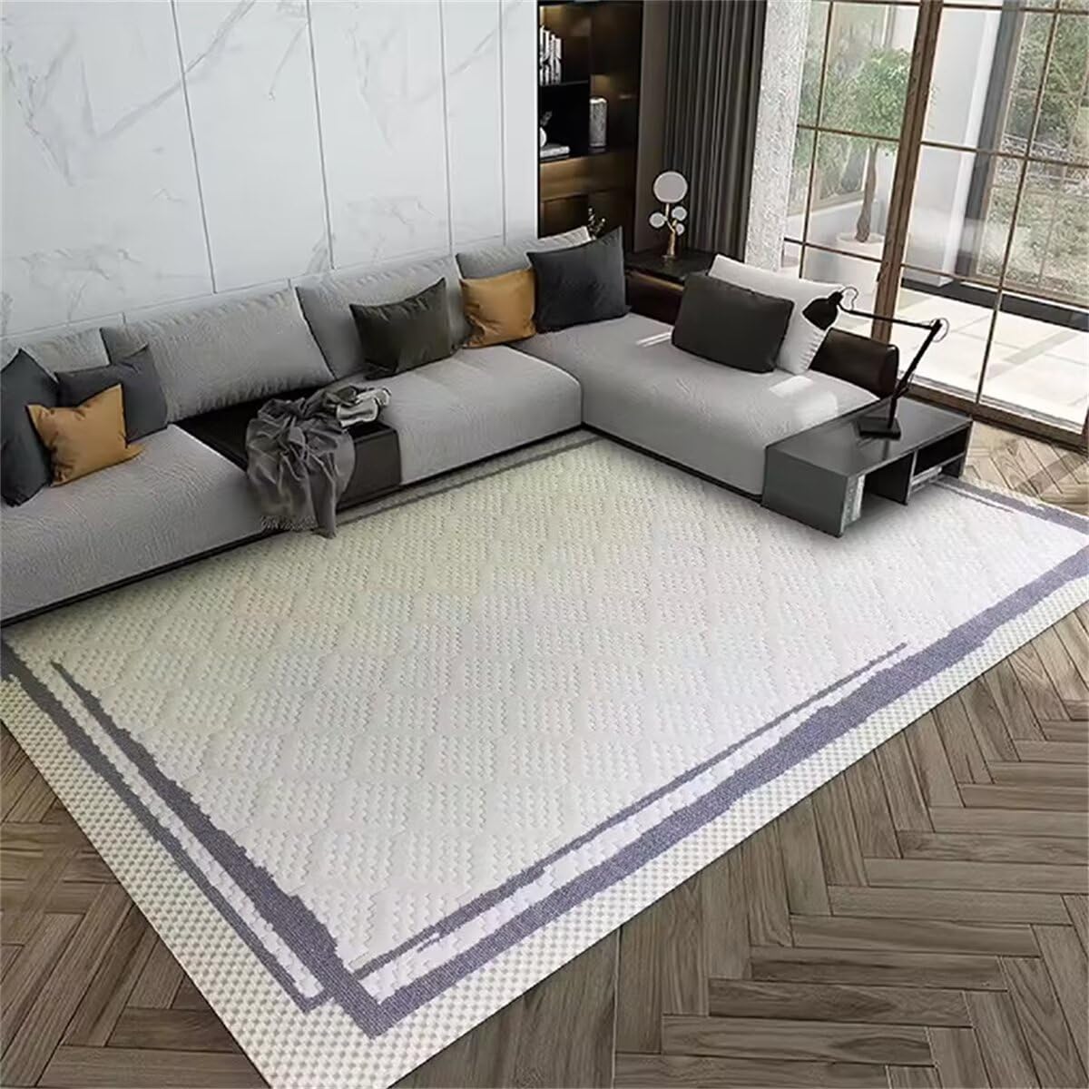 Grand tapis de salon gris 180x280 tapis ville enfant de jeu