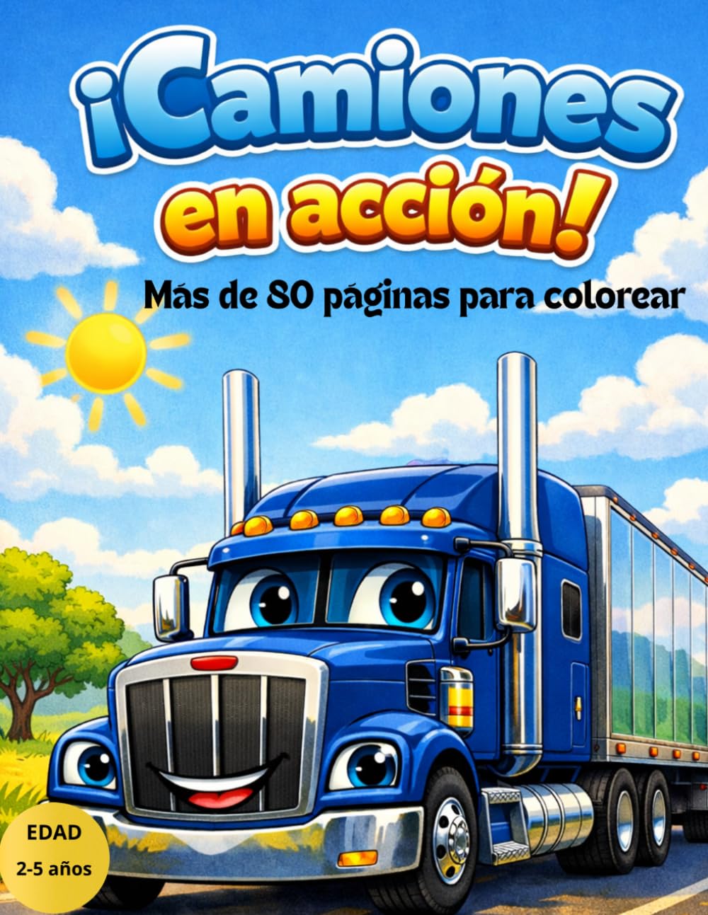 CAMIONES EN ACCION: Libro de Actividades para Niños de 2-5 Años: Vehículos y Camiones