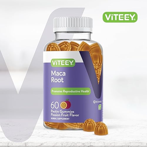 Miniatura 2 de Viteey Gomitas de raíz de maca negra, impulso, pasión y apoyo energético, raíz de maca negra para hombres y mujeres, veganas, sin gluten, 60 unidades