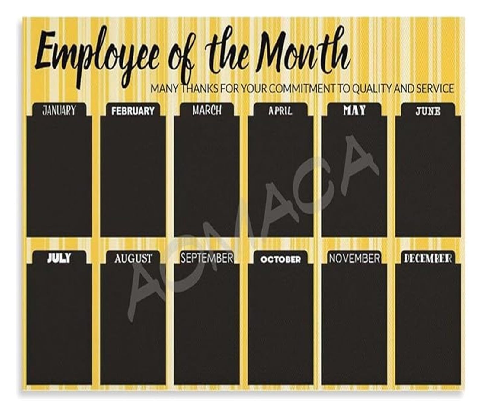 MQXFCZUX Staff Appreciation and Recognition Poster Canvas Wall-Art for Professional Office or Retail Store Unframed,12x18inch(30x45cm)