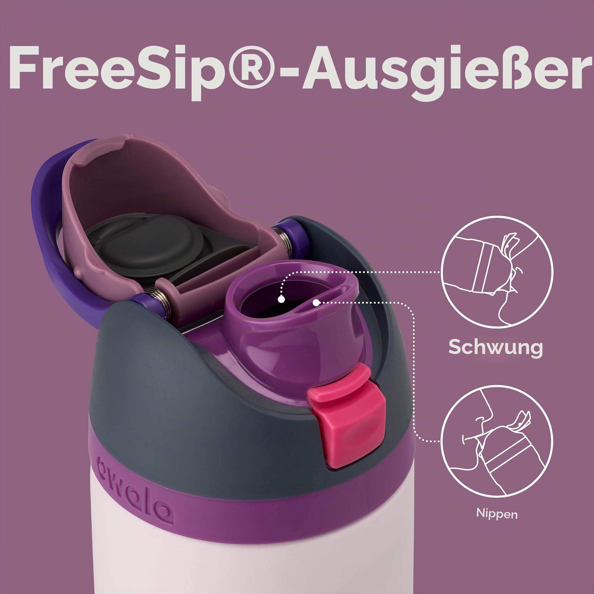 Owala FreeSip Isolierte Edelstahl Trinkflasche mit Strohhalm, 710 ml – BPA-frei, optimal für Sport, Fitness, Outdoor und Reisen, Dreamy Field