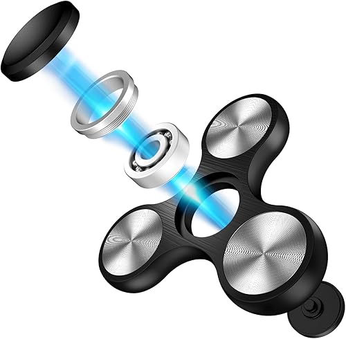 Miniatura 3 de Juguete giratorio de metal de acero inoxidable con rodamientos de alta velocidad de 4 a 8 minutos, EDC ADHD estrés ansiedad alivia reductor juguetes