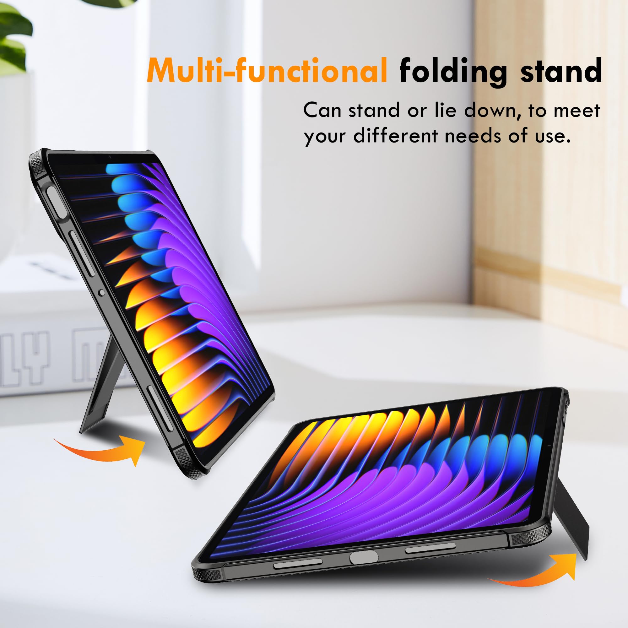 Protection Tablette Rotative Étui Rotatif EasyAcc Pour Xiaomi Pad 7/7 Pro - Support Stylo - Protection 360° Tablette Xiaomi Pad 7 Pro