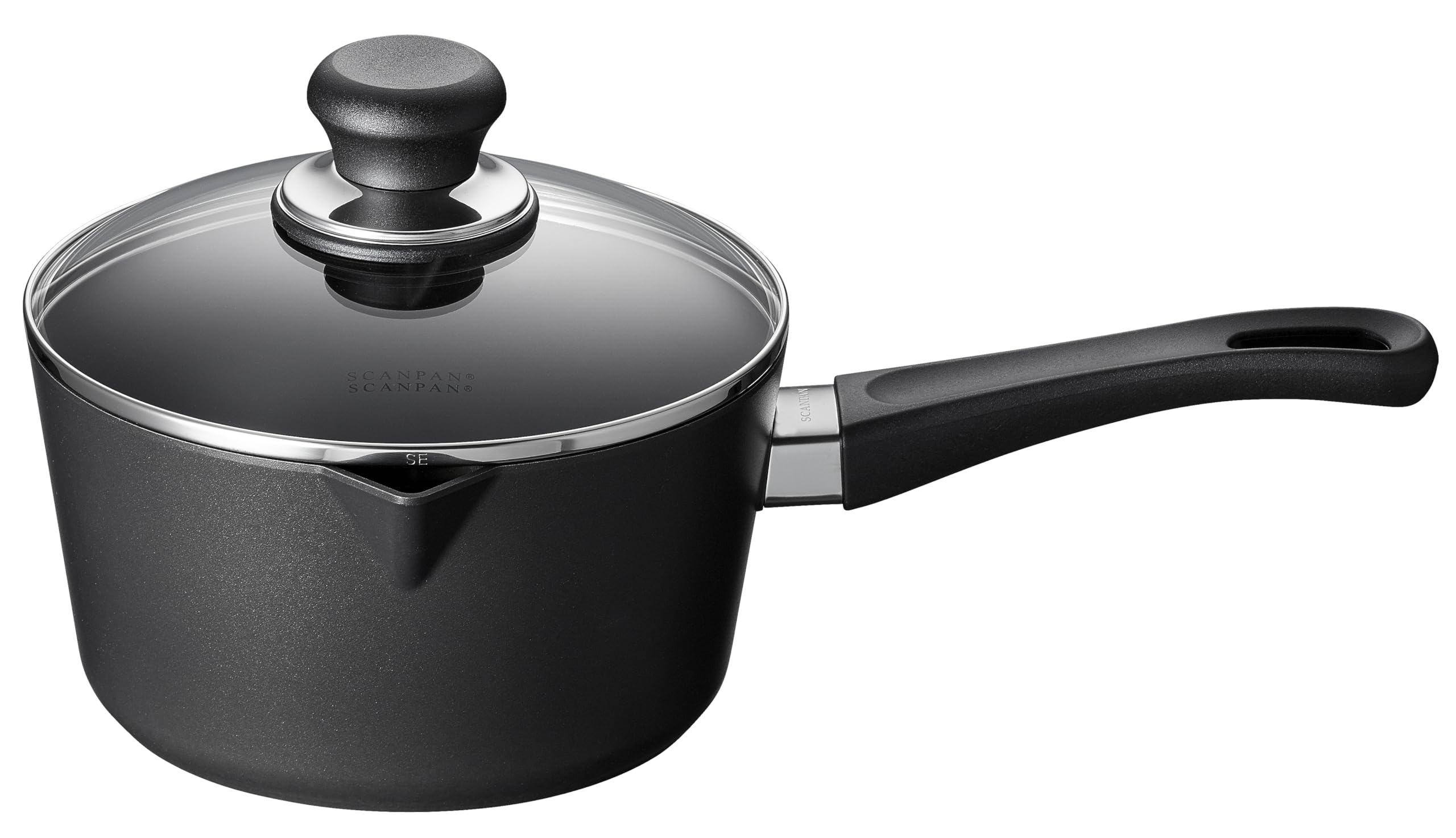 Classic Plus 2 Quart Nonstick Sauce Pan with Lid – Compatible with Gas and Electric Stovetops, Metal Utensil Safe, Oven Safe to 500°F, Dishwasher Safe, Black
