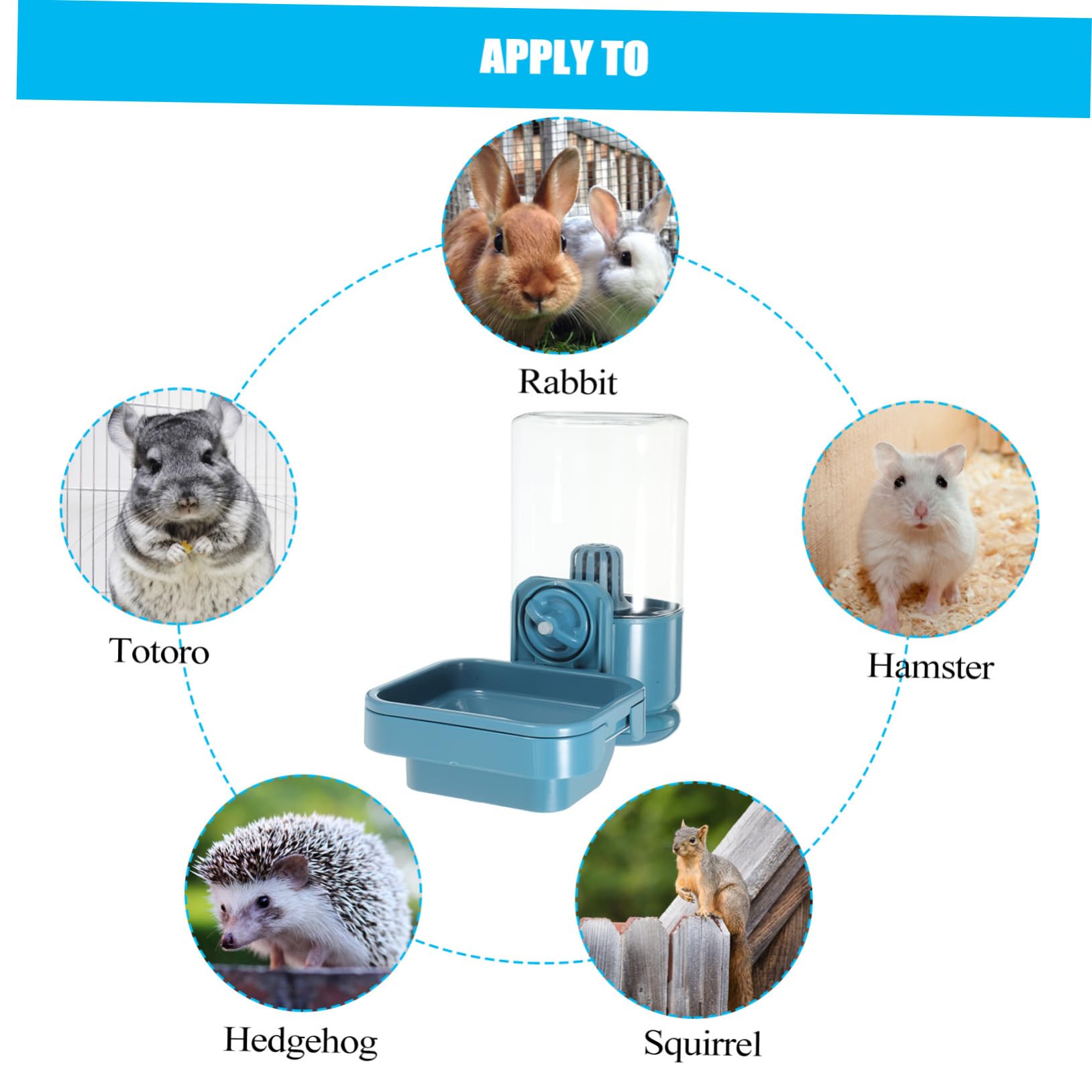 Abaodam Distributore Acqua Per Conigli Mangiatoio Per Piccoli Animali Abbeveratoio in Dispositivo Alimentazione Conigli Dispenser d Acqua Per Gabbia