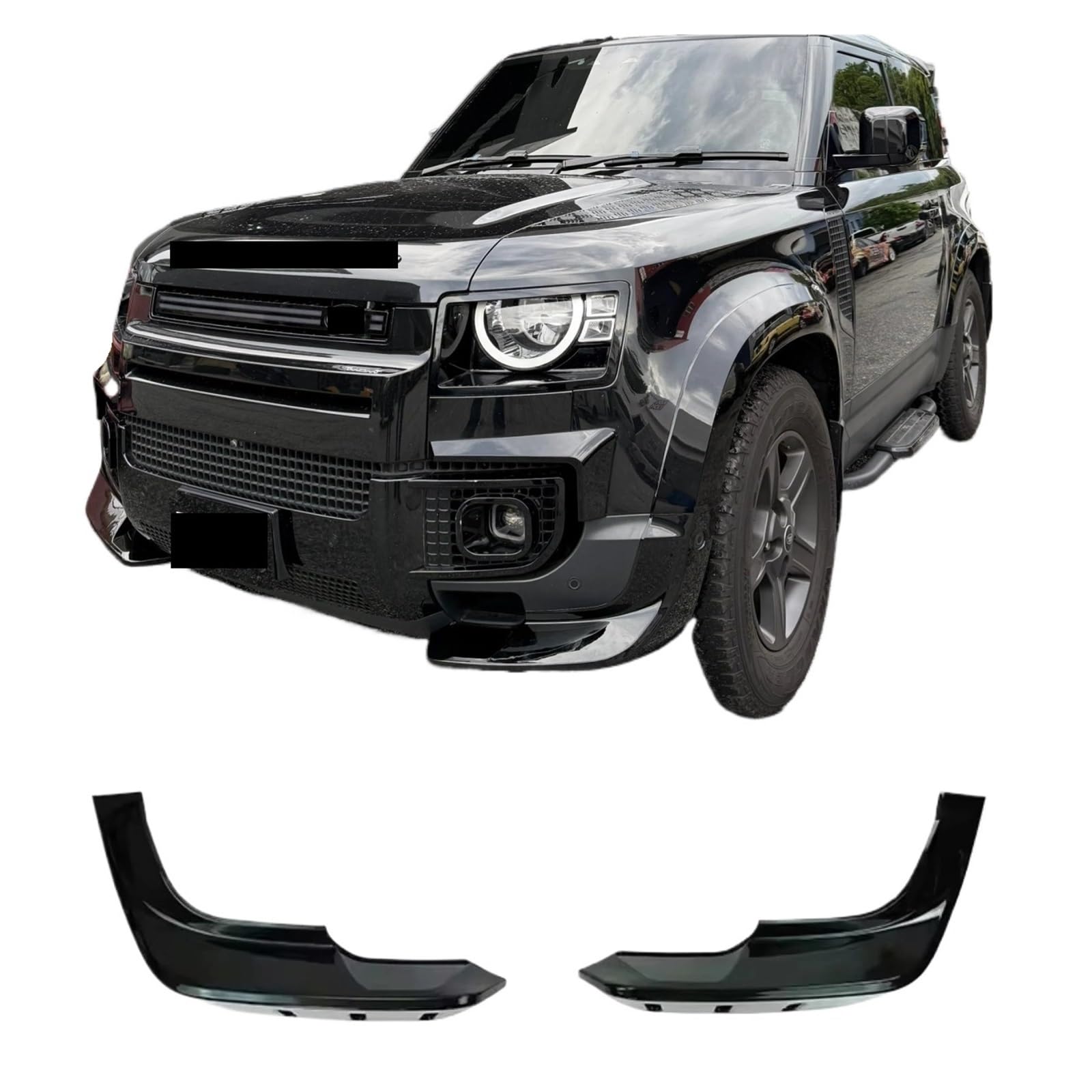 2020-2025 Compatible For Land Rover Defender Urban Style Front Bumper Splitter Lip Diffuser Spoiler Body Kit Protective Panel Decorative Strip
