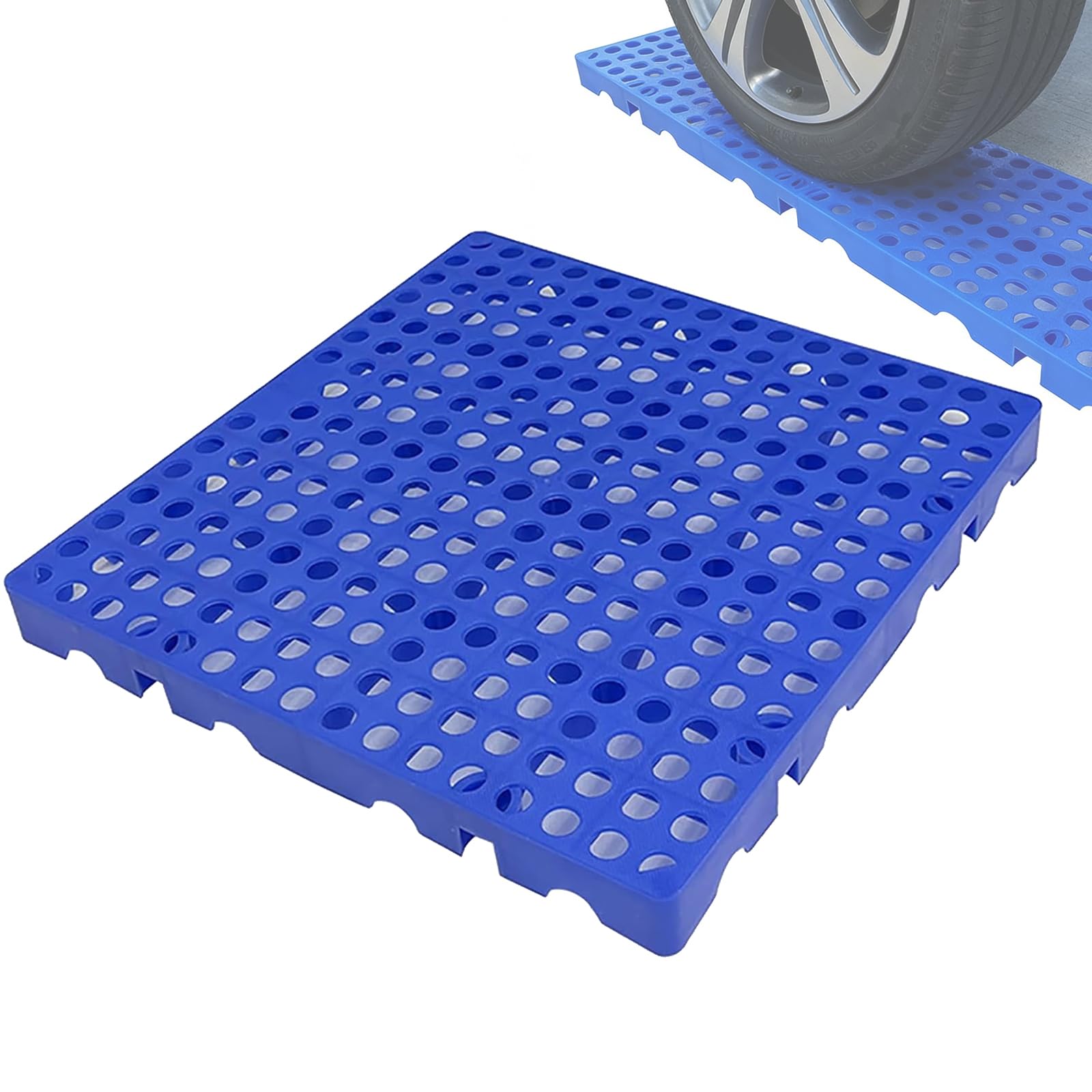 Pqxqz One Color Breathable Grid Floor Pallet Nestable Plastic Pallets Waterproof Wear Resistant Storage Pad For Restaurant Kitchens Shops Supermarket Basement Storage Warehouse(40X40x3cm)