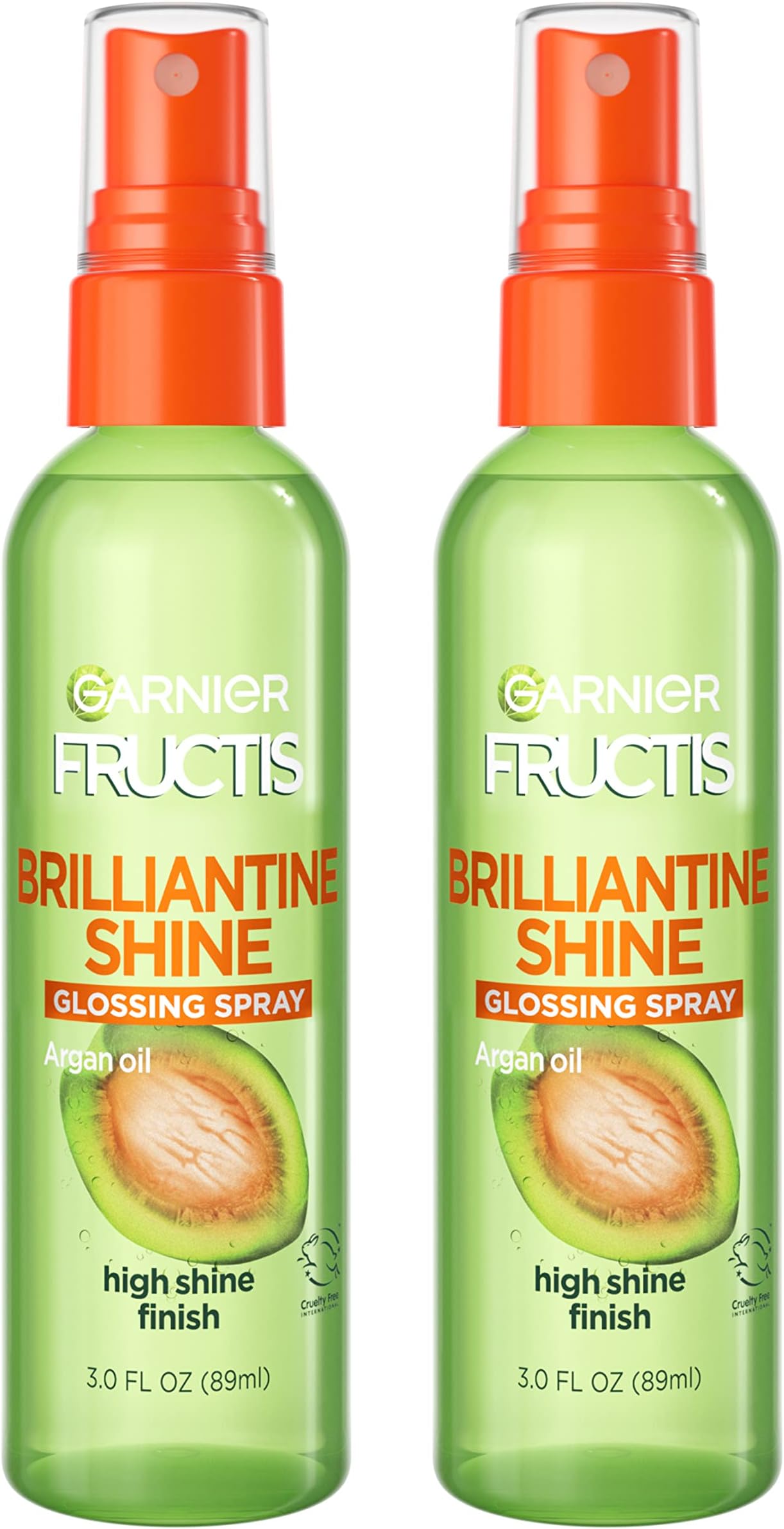 Fructis Style Brilliantine Shine Glossing Spray, All Hair Types, 3 oz. (Packaging May Vary), 2 Count