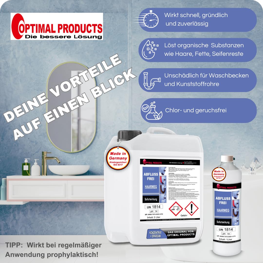 Déboucheur de cheveux - Déboucheur de canalisations en viscose - Contre les bouchons et les cheveux - Pour douche, salle de bain, baignoire, WC, lavabo, cuisine, siphon 10 litres