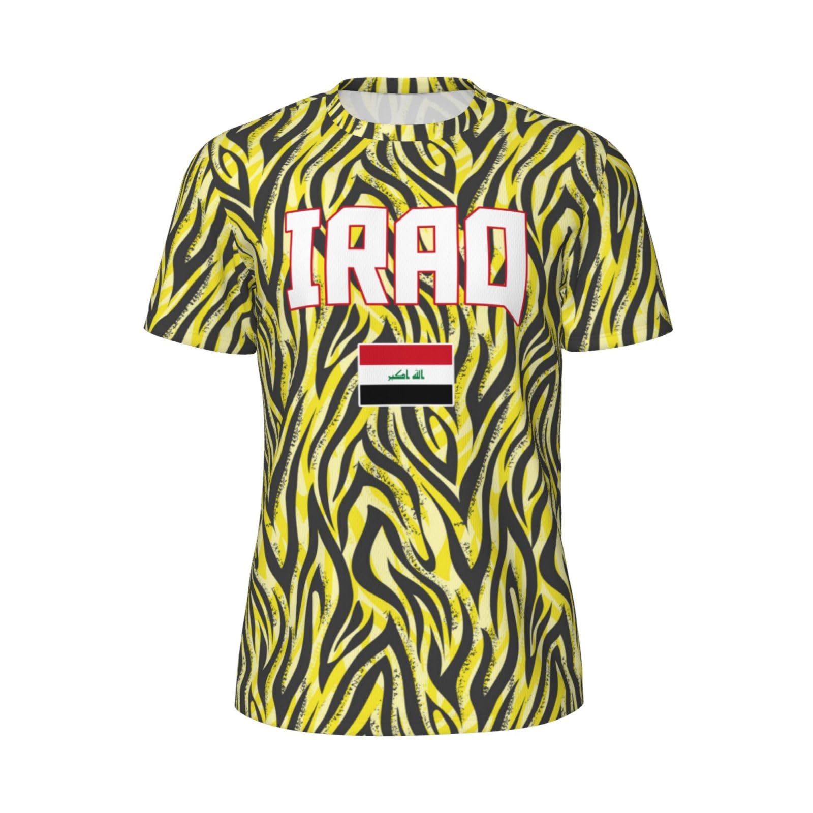 DABOYOZHZH Iraq Flag Cool Iraqans (84) Sports Jersey Mesh T-Shirt 3D Print for Running Cycling Soccer Tennis Fitness Climbing Shirts
